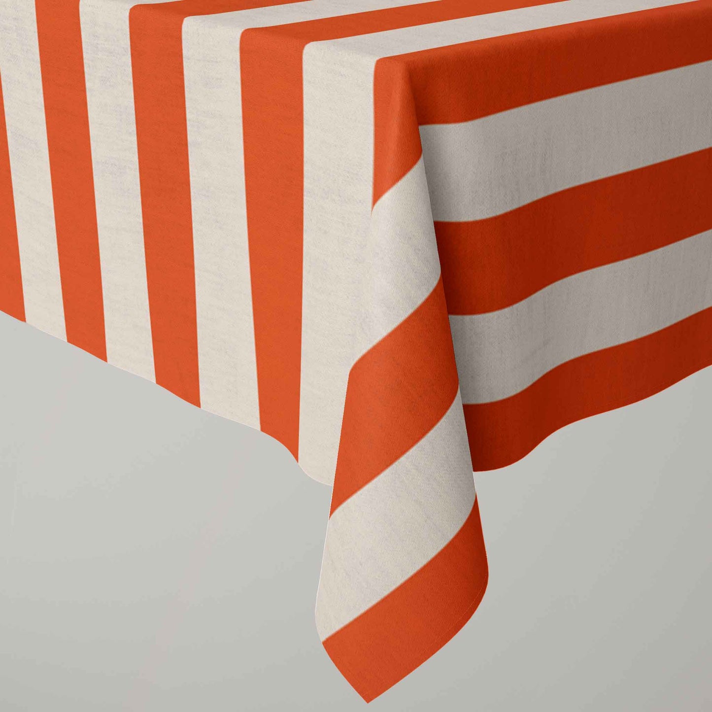 Orange and Cream Stripes | Tablecloth