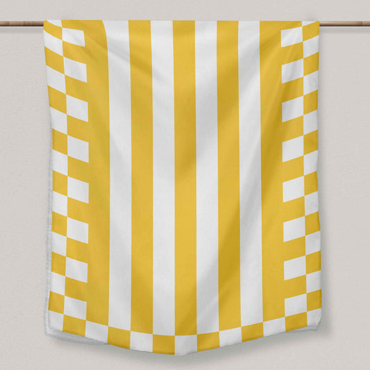 Yellow and White Stripes | Tablecloth