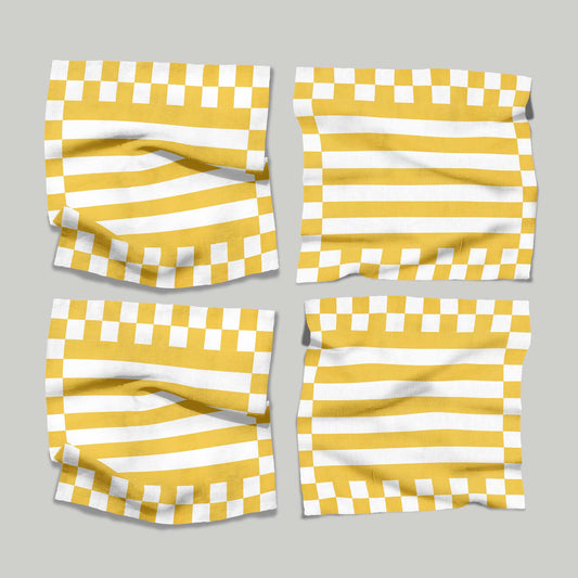 Yellow and White Stripes | Napkins