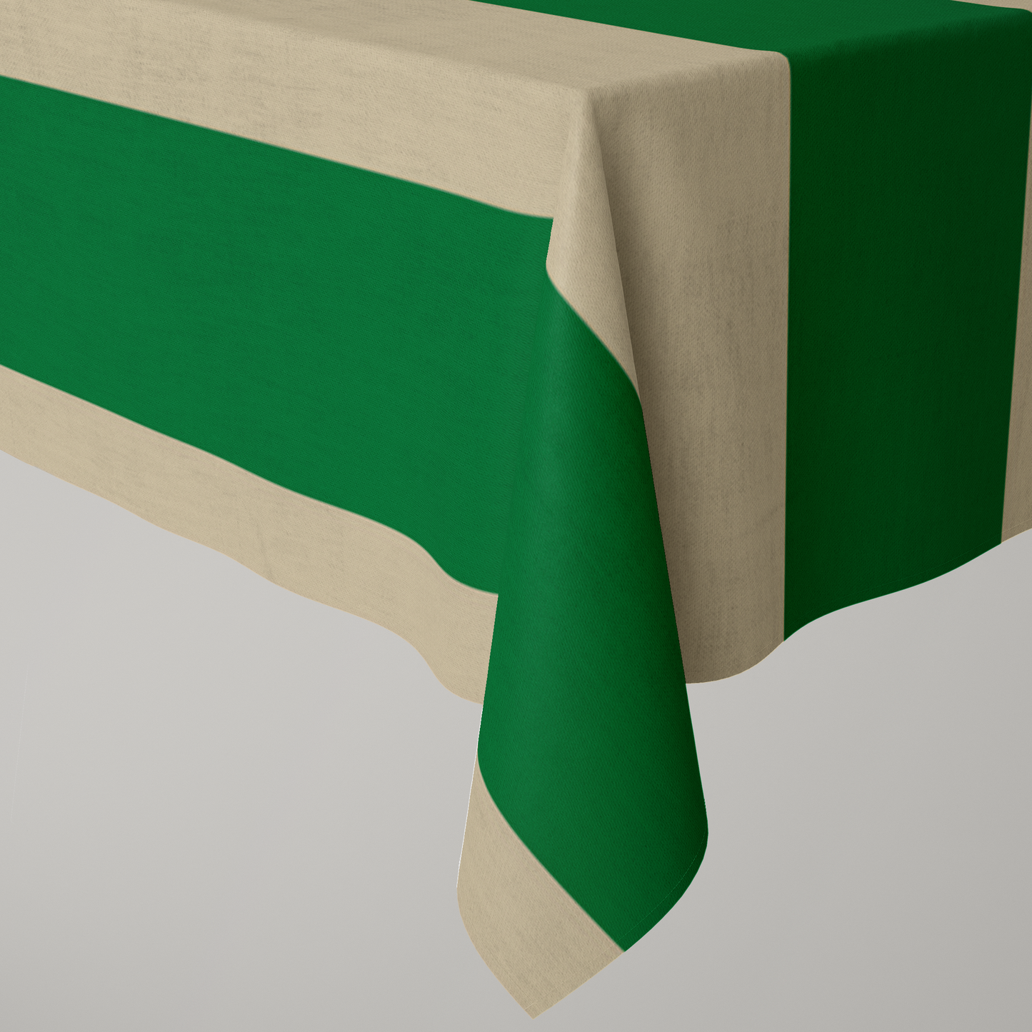 Green Cream Stripes | Tablecloth