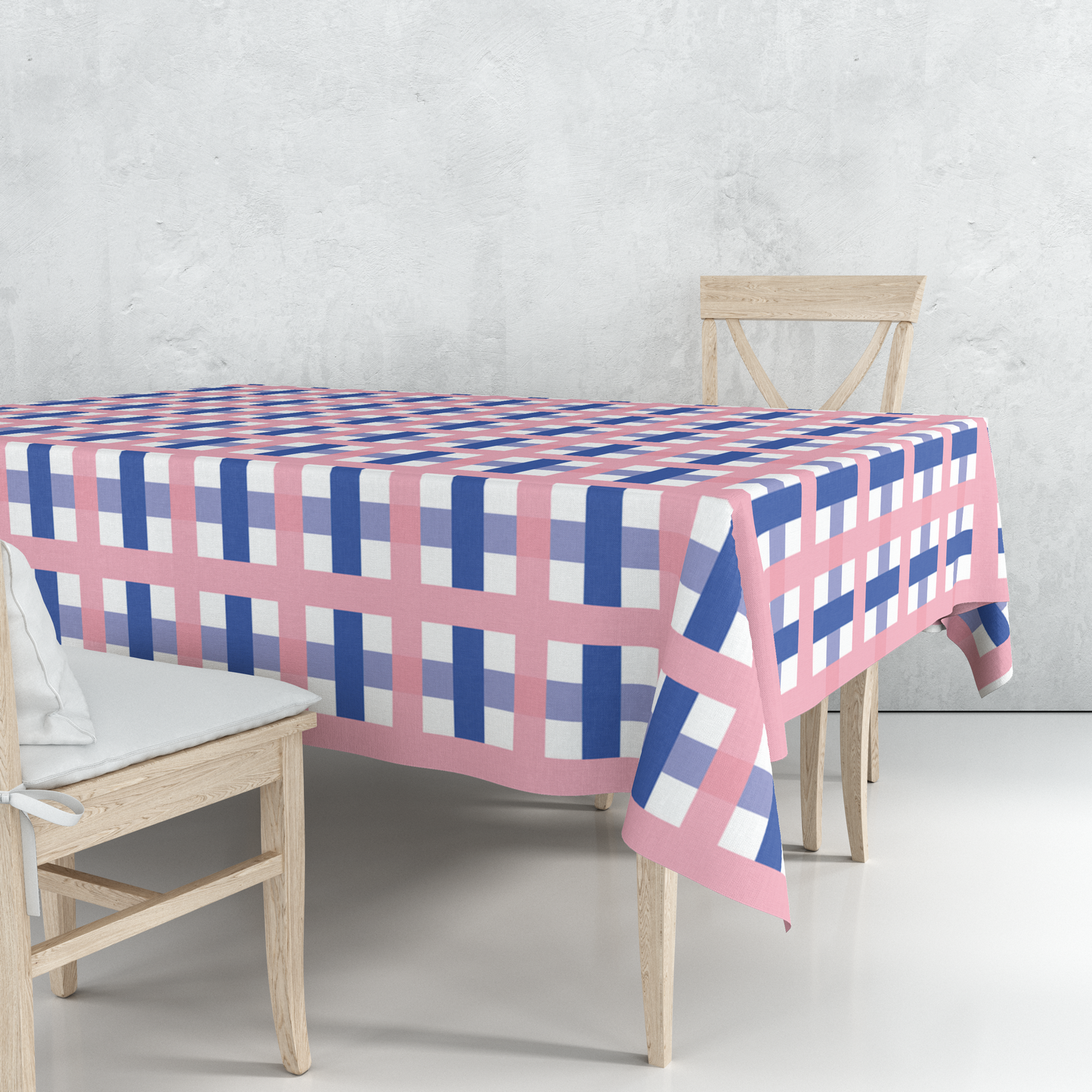 Pink & Blue Checks | Tablecloth