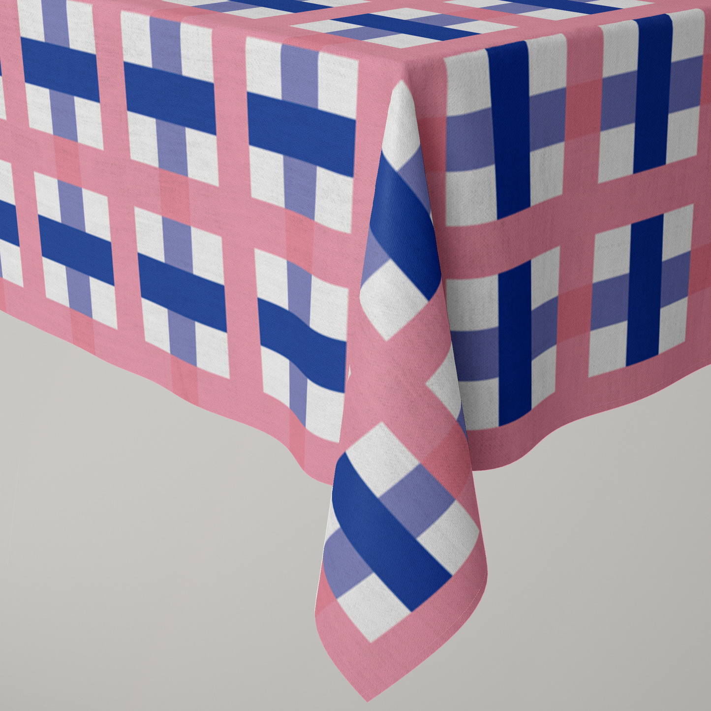 Pink & Blue Checks | Tablecloth