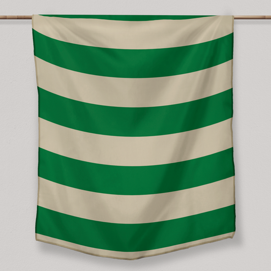 Green Cream Stripes | Tablecloth