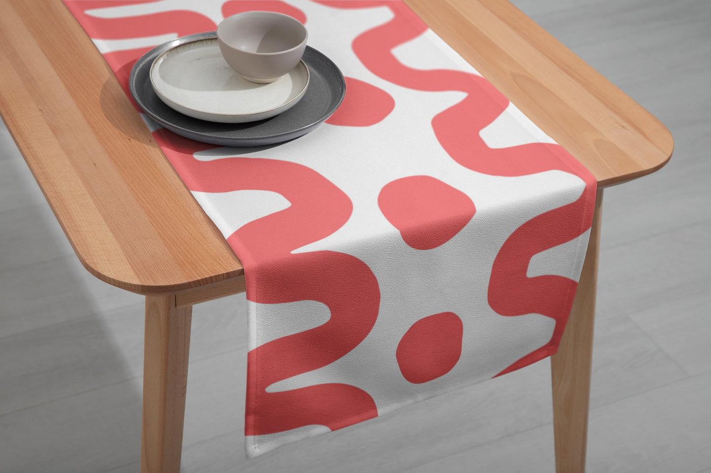 Dot Dot Dash Salmon | Table Runner